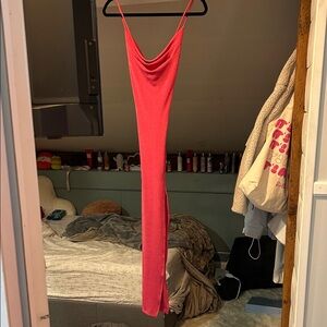 Chic Backless Pink Dress